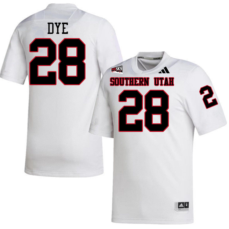 Southern Utah Thunderbirds #28 Joshua Dye College Football Jerseys,Uniforms Stitched-White